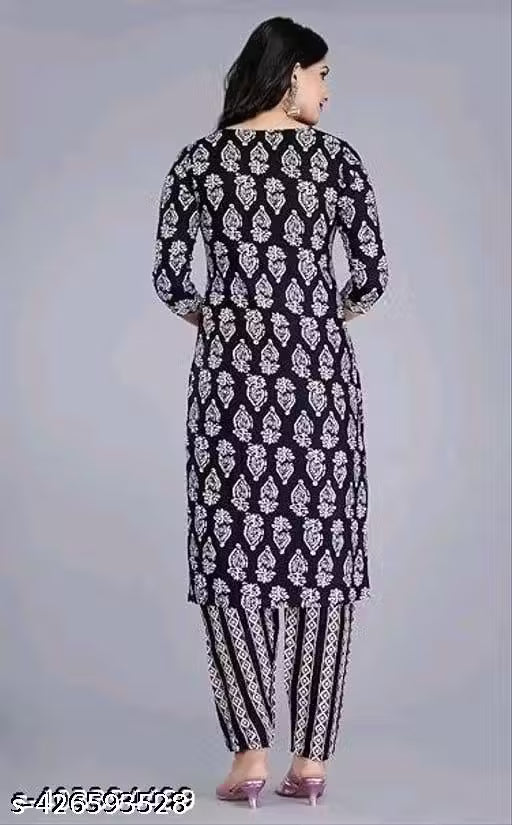 FLORAL PRINTED KURTI & PANT & DUPATTA SET