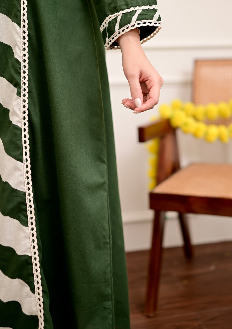 Premium Cotton A-Line Suit Set | Embroidered Elegance with Dupatta