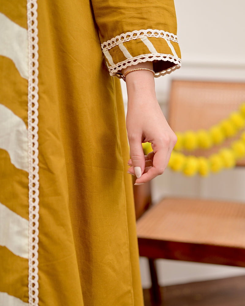 Premium Cotton A-Line Suit Set | Embroidered Elegance with Dupatta