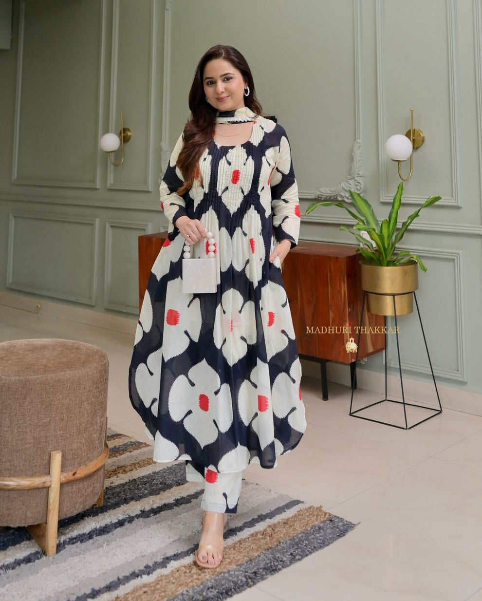 Heavy Cotton Kurti with Pant & Dupatta Set – Fully Stitched, Pant with Pocket