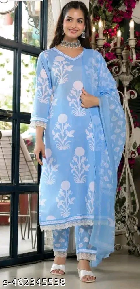 KURTI & PANT & DUPATTA SET/PLUS SIZE/BIG SIZE/PARTI WIRE KURTI PANT DUPATTA/PREMIUM QUALITY/TRENDING