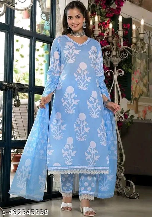 KURTI & PANT & DUPATTA SET/PLUS SIZE/BIG SIZE/PARTI WIRE KURTI PANT DUPATTA/PREMIUM QUALITY/TRENDING