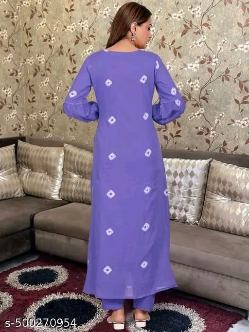 Floral Embroidered Pleated Beads & Stones Anarkali Kurta With Trousers