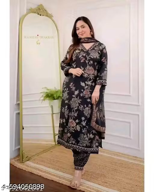 cotton Afghani Kurta Pant with Dupatta Set