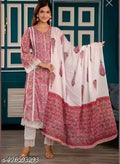 FLORAL PRINTED KURTI & PANT & DUPATTA SET