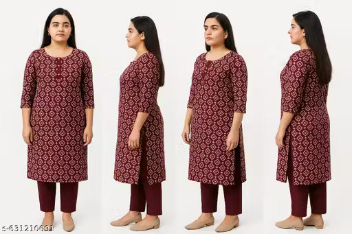 TRANDING KALAMKARI KURTI PANT & DUPATTA SET
