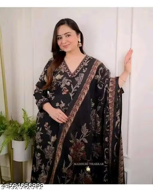 cotton Afghani Kurta Pant with Dupatta Set