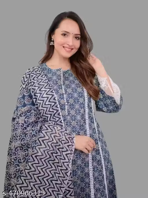 TRENDING KURTI PANT DUPATTA SET