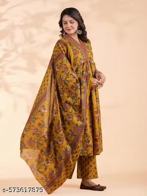 Anarkali Kurti Plazzo & Dupatta Set