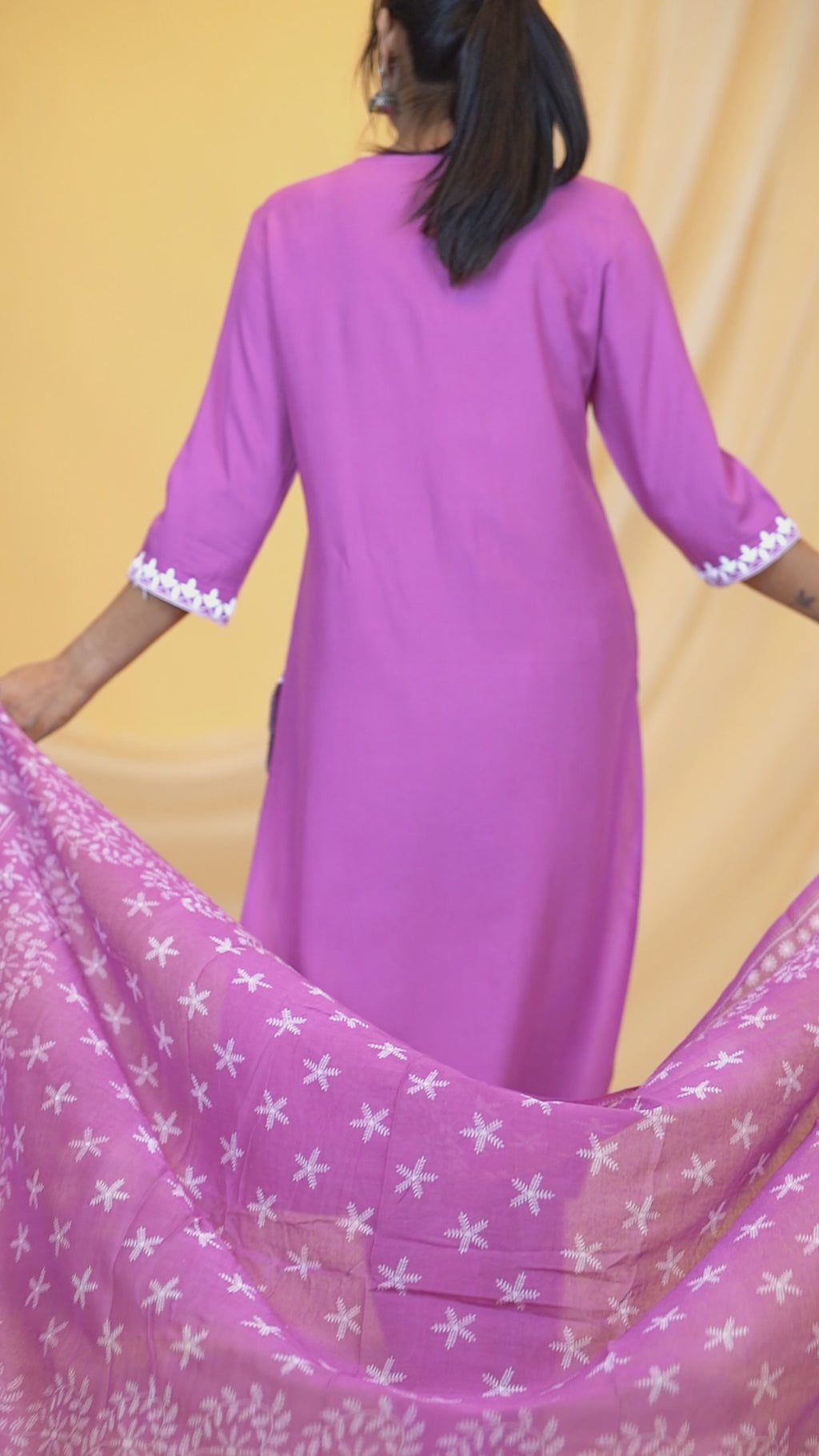 Icecle Premium cotton Printed Kurti Pant Dupatta Set