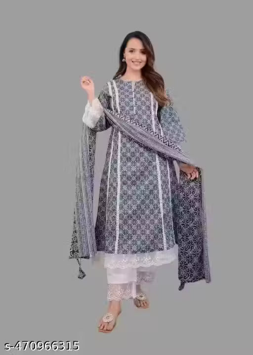 TRENDING KURTI PANT DUPATTA SET