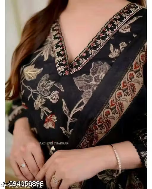 cotton Afghani Kurta Pant with Dupatta Set