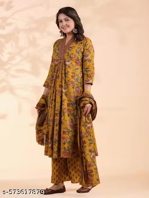 Anarkali Kurti Plazzo & Dupatta Set